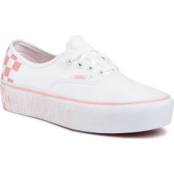 Tenisówki VANS - Authentic Platfor VN0A3AV8AHP1 True White/Multi. Białe półbuty damskie Vans, bez wzorów, z materiału, bez zapięcia. W wyprzedaży za 259,00 zł.