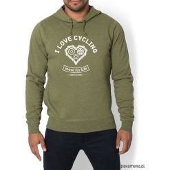 Bluza melanżowa. I love cycling. Szare bluzy męskie Pakamera, m, z nadrukiem, z kapturem, bez rękawów, z kapturem. Za 179,00 zł.