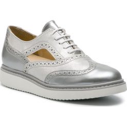 Oxfordy GEOX - D Thymar A D824BA 0CNPV C0742 Lt Grey/Off White. Szare jazzówki damskie marki Geox, na płaskiej podeszwie. W wyprzedaży za 259,00 zł.
