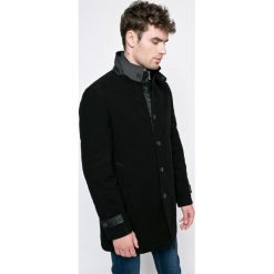 Trussardi Jeans - Płaszcz. Czarne płaszcze męskie marki Trussardi Jeans, s, z bawełny. W wyprzedaży za 699,90 zł.
