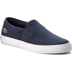 Tenisówki LACOSTE - Gazon Bl 2 Spw 7-32SPW0138003 Nvy. Niebieskie półbuty damskie marki Lacoste, bez wzorów, z gumy, bez zapięcia. W wyprzedaży za 219,00 zł.