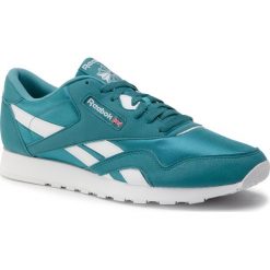 Buty Reebok - Cl Nylon Color CN7445 Mineral Mist/White. Zielone półbuty męskie Reebok, na co dzień, bez wzorów, ze skóry ekologicznej, bez zapięcia. W wyprzedaży za 209,00 zł.