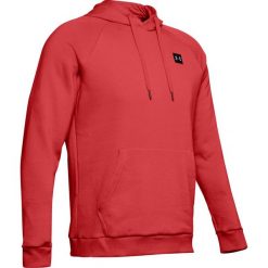 Under Armour Rival Fleece Po Hoodie 1320736-646. Czerwone bluzy męskie Under Armour, s, bez wzorów, z bawełny, bez kołnierzyka, bez rękawów, bez kaptura. W wyprzedaży za 169,99 zł.