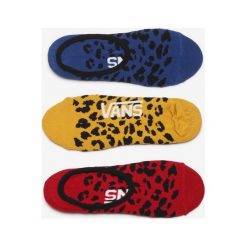Vans 3-pack Skarpetki Niebieski Czerwony Żółty. Czerwone skarpetki damskie Vans, bez wzorów, z elastanu. Za 59,95 zł.
