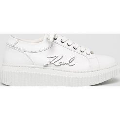 Karl Lagerfeld - Buty Kreeper Lo. Białe buty sportowe damskie KARL LAGERFELD, bez wzorów, ze skóry, sportowe. Za 899,90 zł.