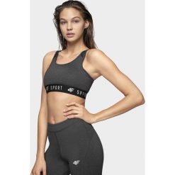 Biustonosz sportowy STAD300 - czarny melanż. Czarne biustonosze sportowe damskie xs, melanż, z meshu, na fitness i siłownię. W wyprzedaży za 49,99 zł.
