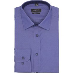 Koszula bexley 2570 długi rękaw slim fit granatowy. Niebieskie koszule męskie marki Recman, m, bez wzorów, bez kołnierzyka, z długim rękawem. Za 159,00 zł.