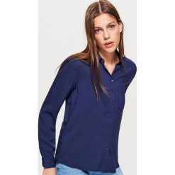 Gładka koszula - Granatowy. Niebieskie koszule damskie marki Cropp, l. Za 49,99 zł.