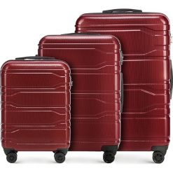 Zestaw walizek 56-3P-98S-30. Czerwone walizki marki Wittchen, z gumy, duże. Za 778,41 zł.