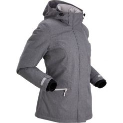 Kurtka funkcyjna outdoorowa bonprix szary melanż. Szare kurtki damskie bonprix, s, bez wzorów, bez kaptura. Za 299,99 zł.