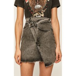 Answear - Spódnica. Szare spódniczki damskie ANSWEAR, na co dzień, xl, bez wzorów, z elastanu, casualowe, mini, asymetryczne. W wyprzedaży za 99,90 zł.