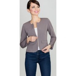 Elegancki żakiet kt054. Szare marynarki damskie SALE, xl, bez wzorów. W wyprzedaży za 69,00 zł.