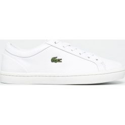 Lacoste - Buty Straightset Lace. Białe buty sportowe damskie marki Lacoste, z gumy. Za 499,90 zł.
