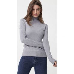 Szary Golf Annandale. Szare swetry damskie Born2be, xl, bez wzorów, z dzianiny, eleganckie, bez rękawów, długie, bez kaptura. Za 59,99 zł.