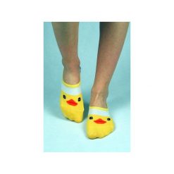 Skarpetki stopki z kaczuszką. Żółte skarpetki damskie marki Candysox.pl. Za 30,00 zł.