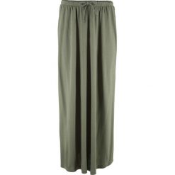 Spódnica shirtowa z rozporkiem z boku bonprix oliwkowy. Zielone spódniczki damskie bonprix, bez wzorów. Za 44,99 zł.