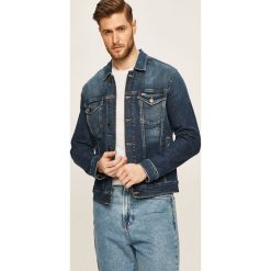 Tommy Jeans - Kurtka jeansowa. Niebieskie płaszcze męskie Tommy Jeans, s, bez wzorów, z elastanu, krótkie, bez kaptura. Za 449,90 zł.
