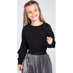 Mayoral - Bluza dziecięca 128-167 cm. Czarne bluzy dziewczęce Mayoral, z aplikacjami, z elastanu, bez rękawów, bez kaptura. Za 123,90 zł.