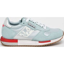 Napapijri - Buty. Niebieskie buty sportowe damskie Napapijri, bez wzorów, ze skóry, sportowe. W wyprzedaży za 239,90 zł.