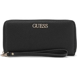 Guess Alby Large Portfel Czarny. Czarne portfele damskie Guess, z aplikacjami, z materiału. Za 243,95 zł.