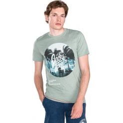 Jack & Jones Stuunt Koszulka Zielony. Zielone podkoszulki męskie l, z haftami, z bawełny. Za 57,95 zł.