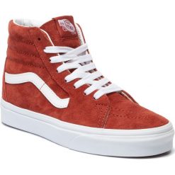 Sneakersy VANS - Sk8-Hi VN0A4BV6V751 (Pig Suede) Brnt Brcktrwht. Czerwone sneakersy damskie Vans, ze skóry. W wyprzedaży za 259,00 zł.