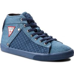 Sneakersy GUESS - FJBEN3 DEN12 032. Niebieskie półbuty damskie Guess, z tworzywa sztucznego. W wyprzedaży za 189,00 zł.