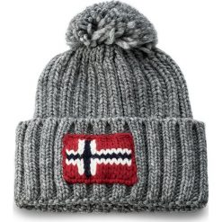 Czapka NAPAPIJRI - Semiury 1 N0YGSE Med Grey Mel 160. Szare czapki damskie marki Napapijri, bez wzorów, z wiskozy. Za 149,00 zł.