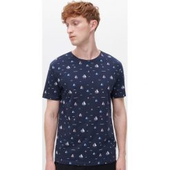 T-shirt z mikroprintem -. T-shirty męskie Reserved, s, bez wzorów, bez kołnierzyka. Za 29,99 zł.