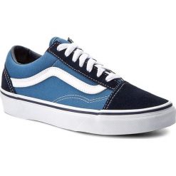 Tenisówki VANS - Old Skool VN000D3HNVY Navy. Niebieskie półbuty damskie Vans, bez wzorów, ze skóry, sportowe, bez zapięcia. W wyprzedaży za 219,00 zł.