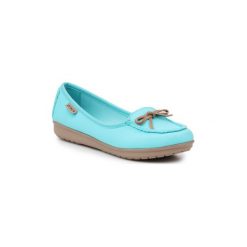 Mokasyn Crocs Buty lifestylowe Wrap Colorlite Ballet Flat W 16209-4DW. Niebieskie klapki damskie Crocs, bez wzorów, bez obcasa. Za 112,89 zł.