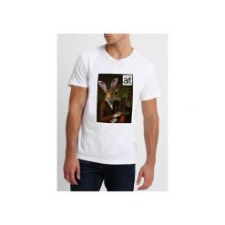 T-shirt : " królik ". Czarne t-shirty męskie Life is art, s, bez wzorów, klasyczne, z klasycznym kołnierzykiem. Za 120,00 zł.