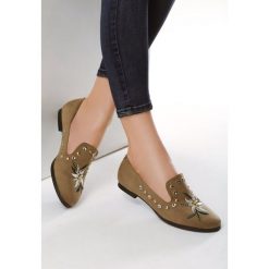 Khaki Mokasyny Fibril. Brązowe mokasyny damskie Multu. Za 39,99 zł.