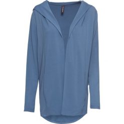 Kardigan dresowy bonprix niebieski dżins. Niebieskie kardigany damskie marki bonprix, z dresówki. Za 54,99 zł.