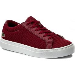 Sneakersy LACOSTE - L.12.12 117 2 7-33CAW1063112 Dk Red. Czerwone półbuty damskie Lacoste, ze skóry ekologicznej. W wyprzedaży za 259,00 zł.