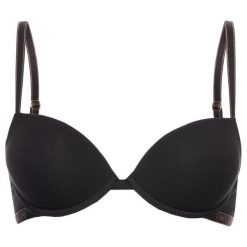 Biustonosz push-up Emporio Armani Underwear 162394 9A263 00020. Czarne biustonosze Emporio Armani Underwear, bez wzorów, z elastanu. W wyprzedaży za 129,00 zł.
