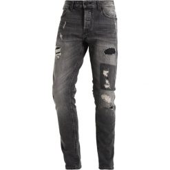 Jeansy męskie: Only & Sons ONSLOOM DESTROY PATCH Jeansy Slim Fit dark grey denim
