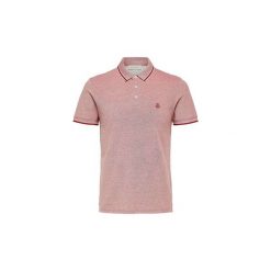 Koszulki polo z krótkim rękawem Selected 16065598 TWIST. Czerwone koszulki męskie Selected, s, bez wzorów, z krótkim rękawem. Za 92,18 zł.