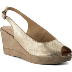Sandały SERGIO BARDI - Durazzano SS127312918LK 711. Żółte sandały damskie Sergio Bardi, bez wzorów, ze skóry, bez obcasa, na obcasie. W wyprzedaży za 159,00 zł.