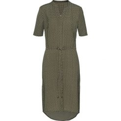 Sukienki: Sukienka bonprix khaki-ecru w kropki