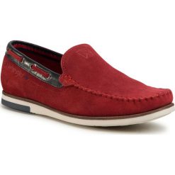 Mokasyny WRANGLER - Sharky Suede WM01140A Red Scarlet 708. Czerwone mokasyny męskie Wrangler, ze skóry. W wyprzedaży za 239,00 zł.