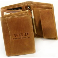 Portfele męskie: Portfel męski Wild – skóra naturalna cognac VIP