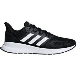 Buty adidas Runfalcon M Biało-Czarne. Czarne buty sportowe męskie Adidas, na wiosnę, ze skóry, bez zapięcia, do biegania. Za 179,99 zł.