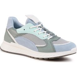 Sneakersy ECCO - ST.1 W 83627351890 Dusty Blue/White/Concrete/Lake. Zielone półbuty damskie ecco, ze skóry. W wyprzedaży za 499,00 zł.