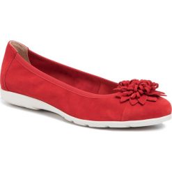 Baleriny CAPRICE - 9-22157-24 Red Suede 524. Czerwone baleriny damskie Caprice, bez wzorów, z zamszu, bez obcasa. Za 229,90 zł.