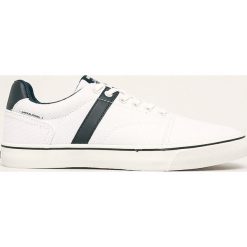 Jack & Jones - Tenisówki. Białe trampki męskie Jack & Jones, bez wzorów, z materiału, na sznurówki. Za 189,90 zł.