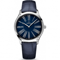 ZEGAREK OMEGA De Ville Tresor 428.18.36.60.03.001. Niebieskie zegarki damskie marki OMEGA, srebrne. Za 16900,00 zł.