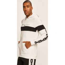 Kappa - Bluza. Białe bluzy męskie Kappa, m, z nadrukiem, z bawełny, z kapturem, bez rękawów, z kapturem. Za 279,90 zł.