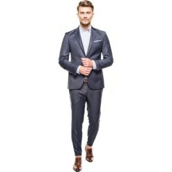Marynarka segura granatowy slim fit. Niebieskie marynarki męskie Recman, m, bez wzorów. Za 599,00 zł.