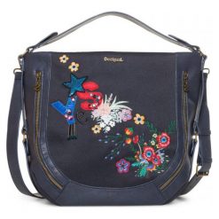 Desigual Torebka Damska Ciemnoniebieski Surprise Marteta. Szare torebki klasyczne damskie marki Desigual, bez wzorów, bez dodatków. W wyprzedaży za 292,00 zł.